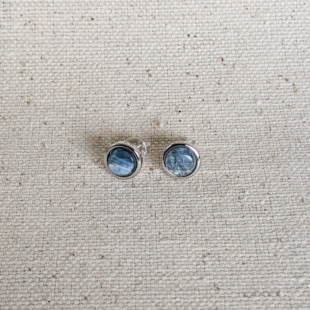 Kyanite sterling silver studs